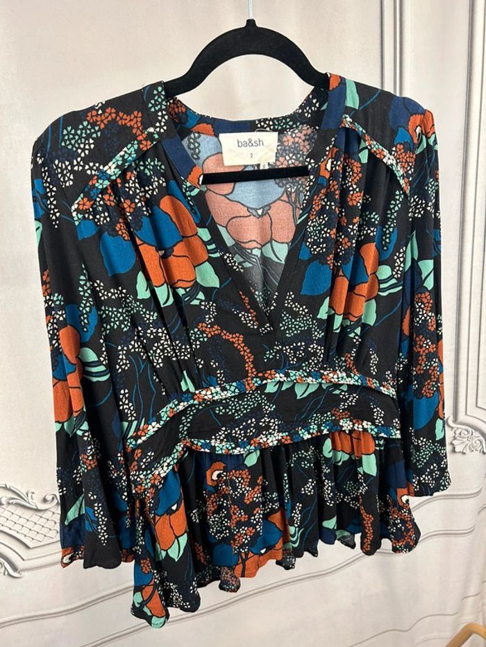 Blouse Noire Ba&sh T2 / M - photo numéro 2