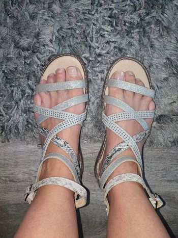 Sandales pied nus femme taille 37 tissaia 