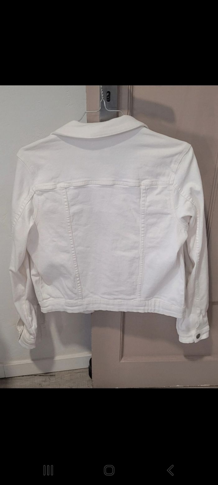 Veste en jeans blanche T S cache cache Neuve - photo numéro 2