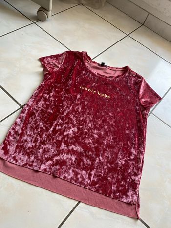 TEE shirt velour taille xs
