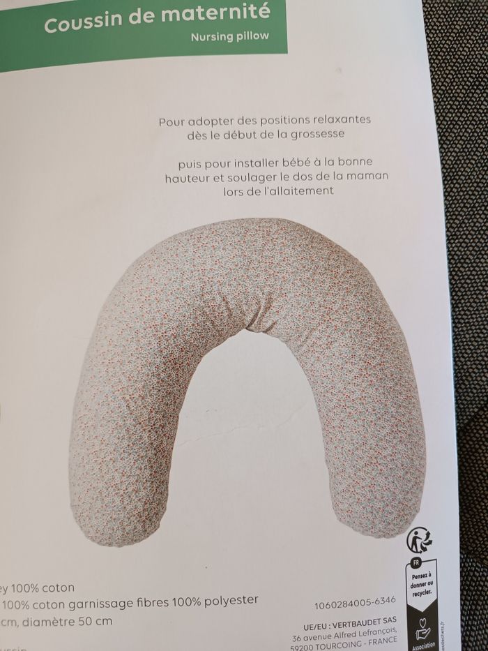 Coussin grossesse allaitement vertbaudet - photo numéro 8