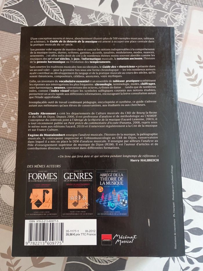 Livre la théorie de la musique - photo numéro 3