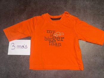 Tee shirt a mangues longues bébé orange