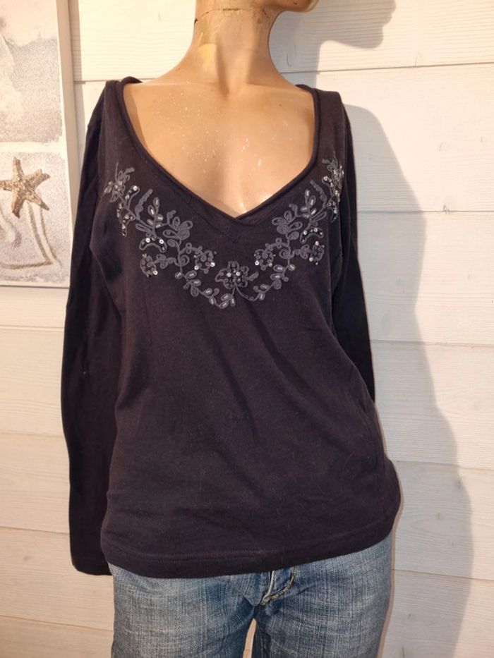 T-shirt manches longues T36-38 - photo numéro 2