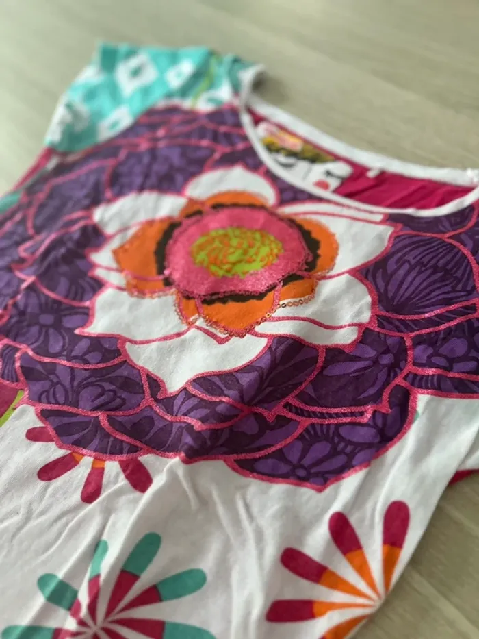 T-shirt Desigual fille 10 ans 🌈 - photo numéro 2