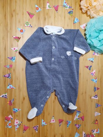 Pyjama Velours Sucre D'Orge 1 mois 53 cm