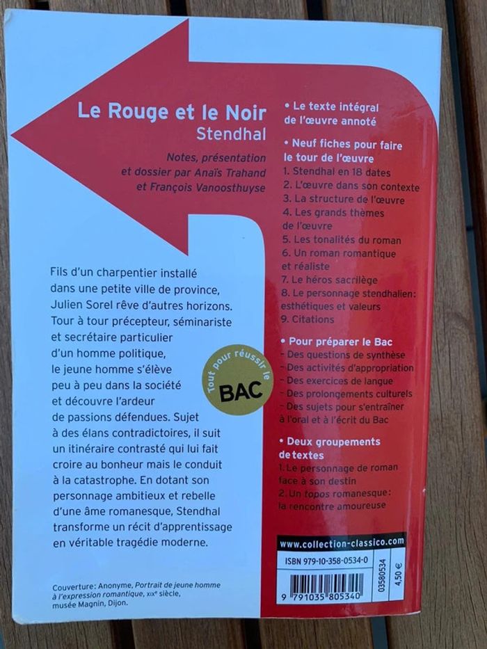 Lot 3 romans classico lycee Baudelaire de la fontaine stendhal tbe - photo numéro 3