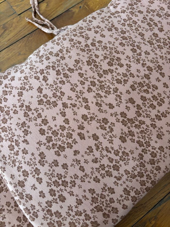 Tour de lit en coton fleurie - photo numéro 3