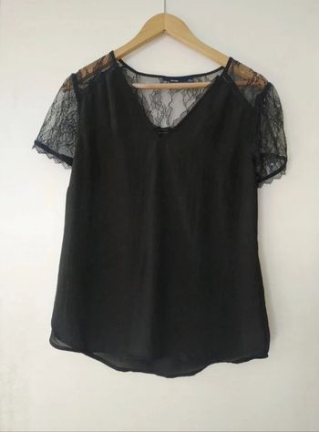 Kiabi top soyeux et dentelle, taille M