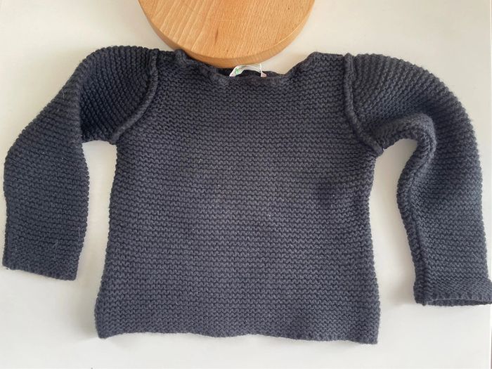 Pull noir bonpoint bébé - photo numéro 3