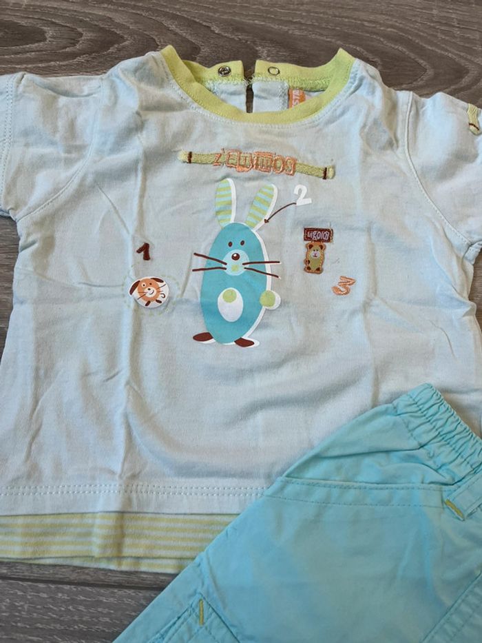 Ensemble été garçon short t-shirt 6 mois - photo numéro 3