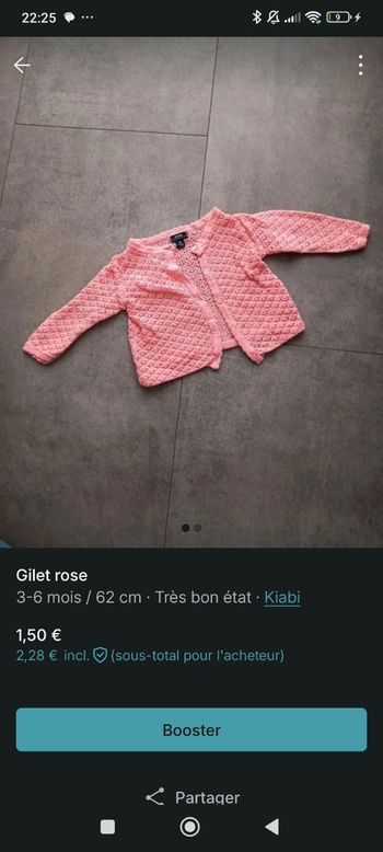 Gilet rose 