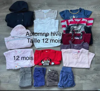 Lot automne hiver taille 12 mois (17 articles) Petit bateau Disney Kitchoun Orchestra