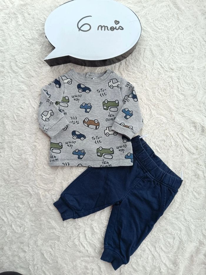 Ensemble (sweat+ pantalon confortable) Garçon 6 mois