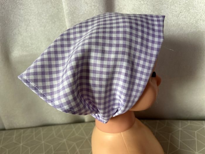 Fichu Vichy lilas taille unique - photo numéro 5