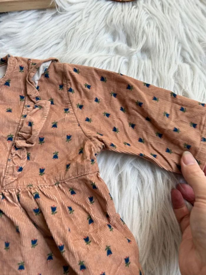 Robe manches longues à velours - petit bateau - 3 mois - photo numéro 2