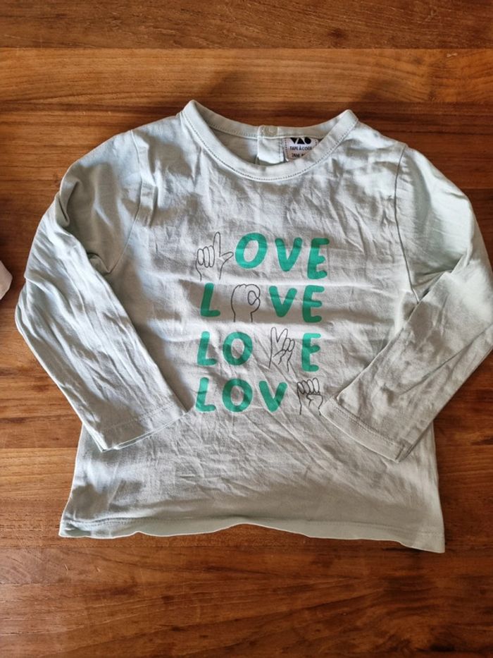 Lot de 2 t-shirt ML 24 mois - photo numéro 5