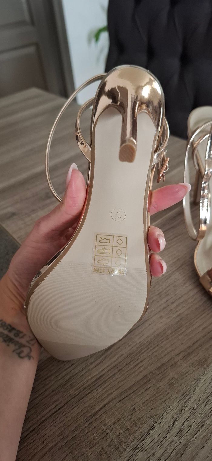Nu pieds à talons dorés rosées Missguided - photo numéro 5