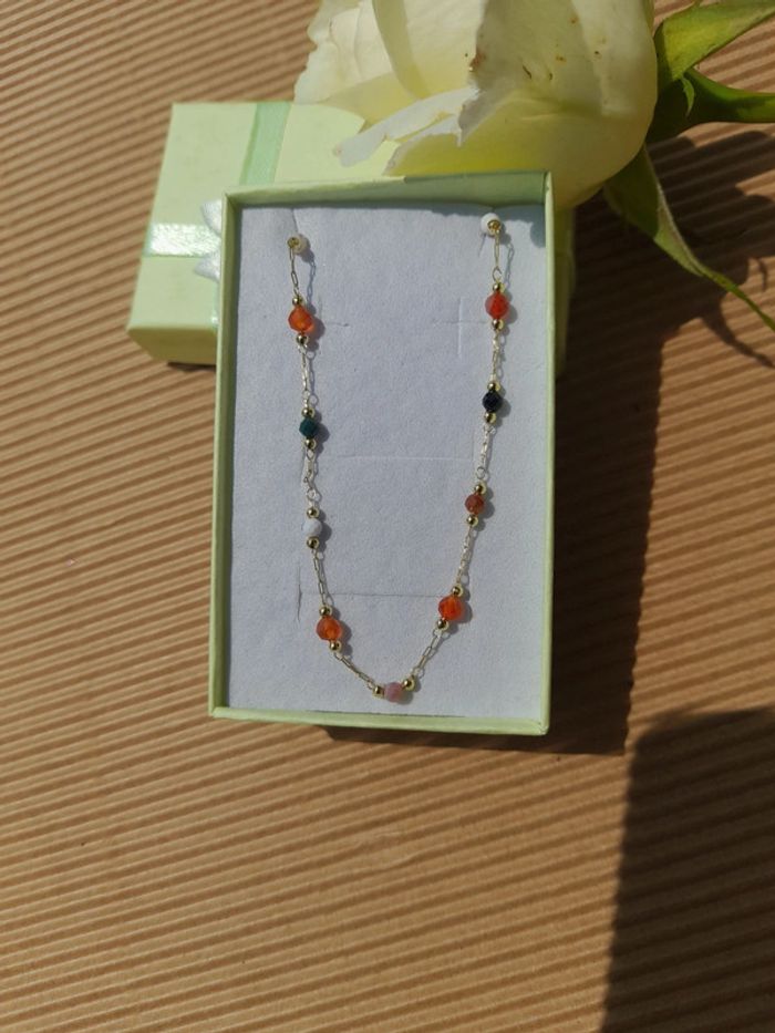 Superbe collier de clavicule pierres naturelles - photo numéro 5