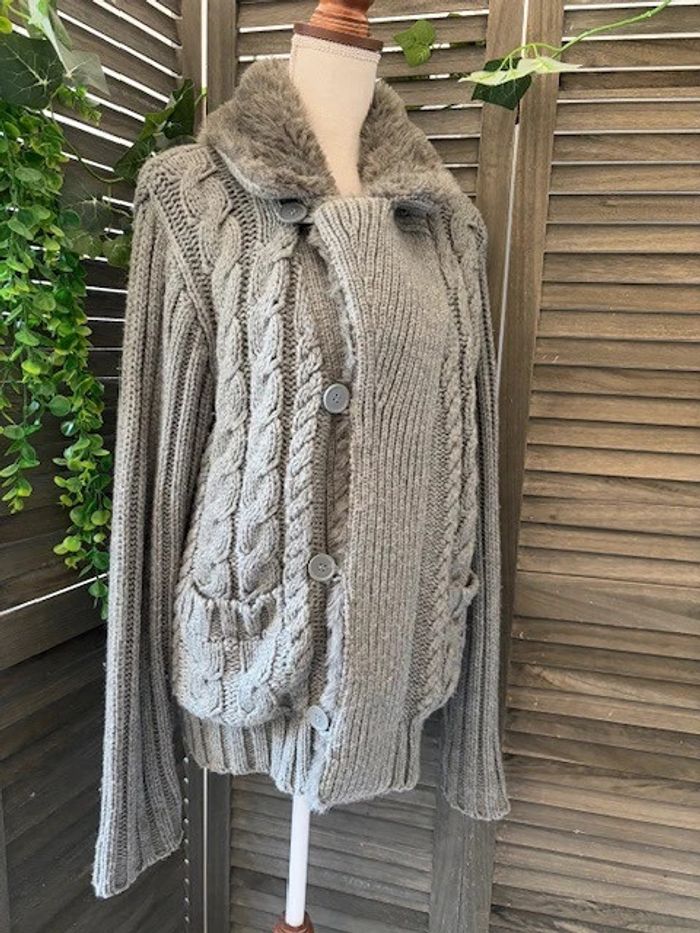 Manteau Fresh Brand gris taille M