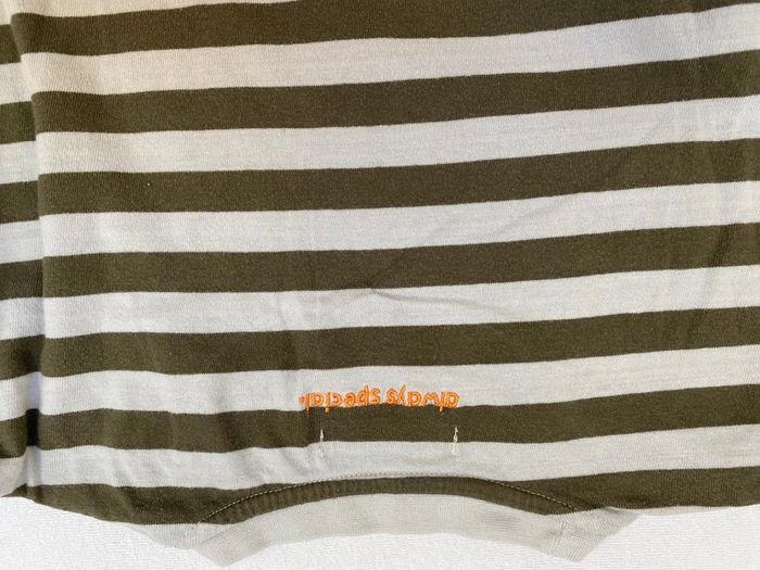 Teeshirt manches longues Zara 10 ans crème et kaki - photo numéro 3