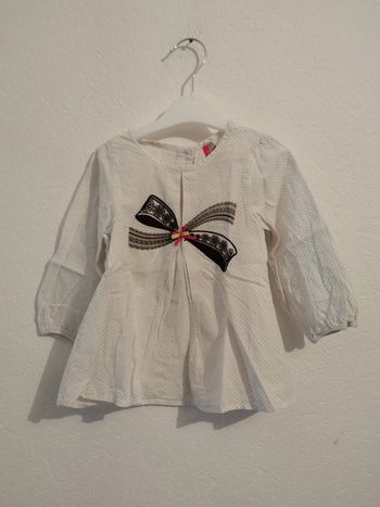 chemise blouse a pois noeud orchestra fille 18 mois
