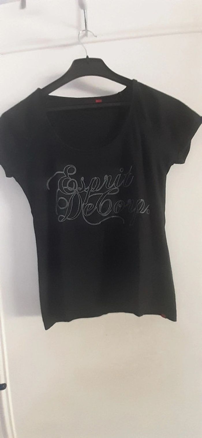Tee-shirt noir Esprit Taille M - photo numéro 4