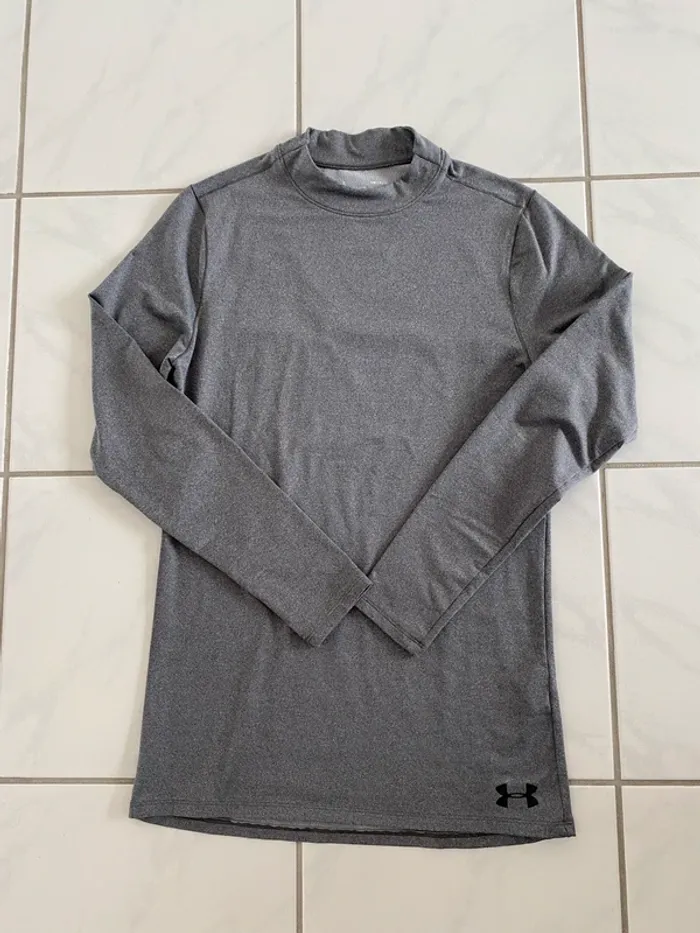 Veste de training Under Armour homme gris chiné coupe ajustée, intérieur duveteux chaud Taille S/M