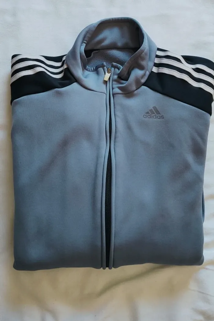 Veste Adidas bleue grise - photo numéro 2