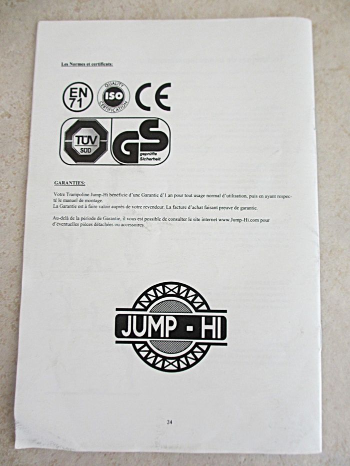 Trampoline Jump-Hi – Diamètre 1,85 m - photo numéro 9