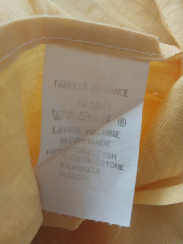 Drap bébé / enfant jaune moutarde – 100% coton – Fabriqué en France - photo numéro 8