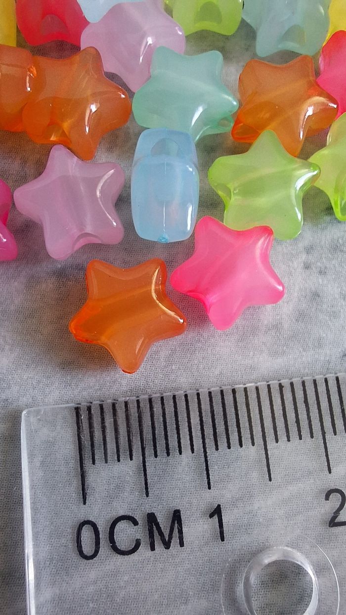 Perles étoiles multicolores - photo numéro 2