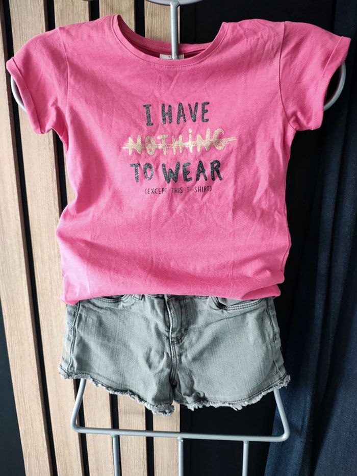 5 ans ensemble été Tape à l'oeil teeshirt et short