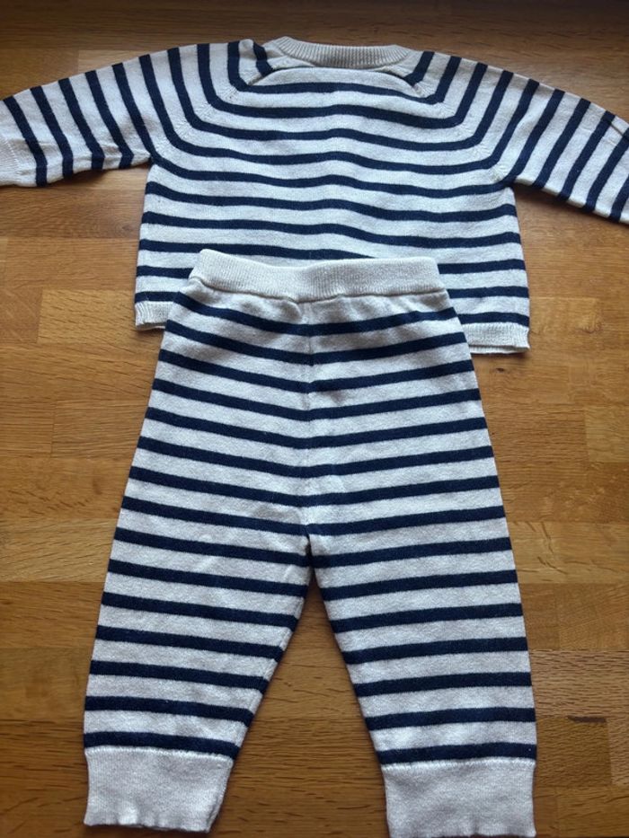 Bel ensemble laine petit bateau 6 mois garçon - photo numéro 4