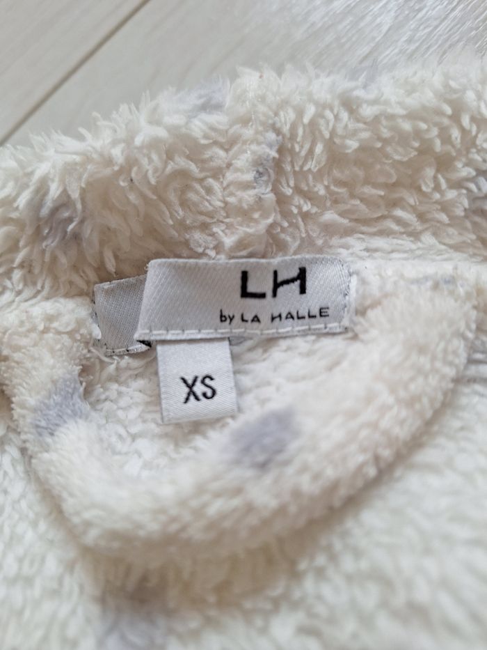 Peignoir blanc à pois gris La Halle - photo numéro 5