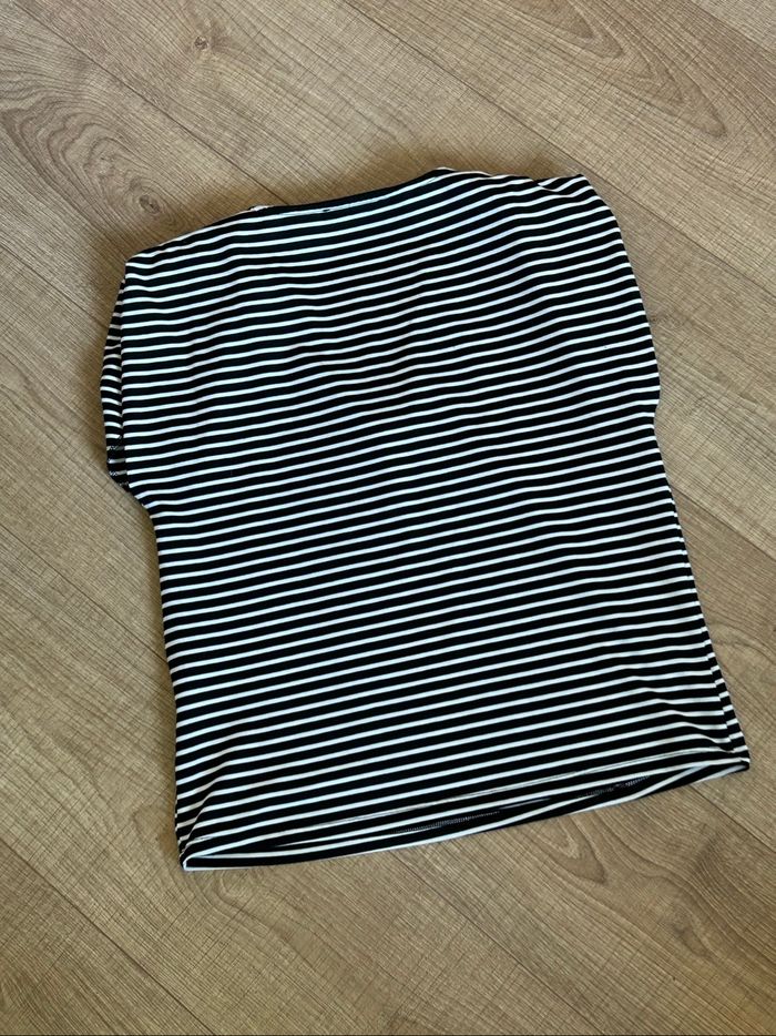 Blouse rayée noire et blanche Morgan taille XS jamais portée - photo numéro 8