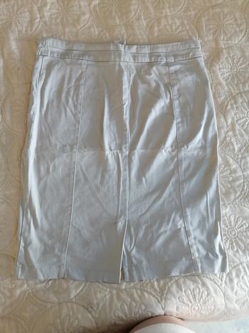 Jupe tailleur toile beige 38