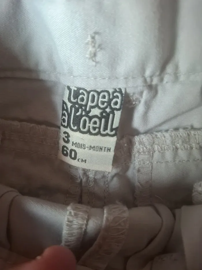 Pantalon bébé fille gris clair - photo numéro 2