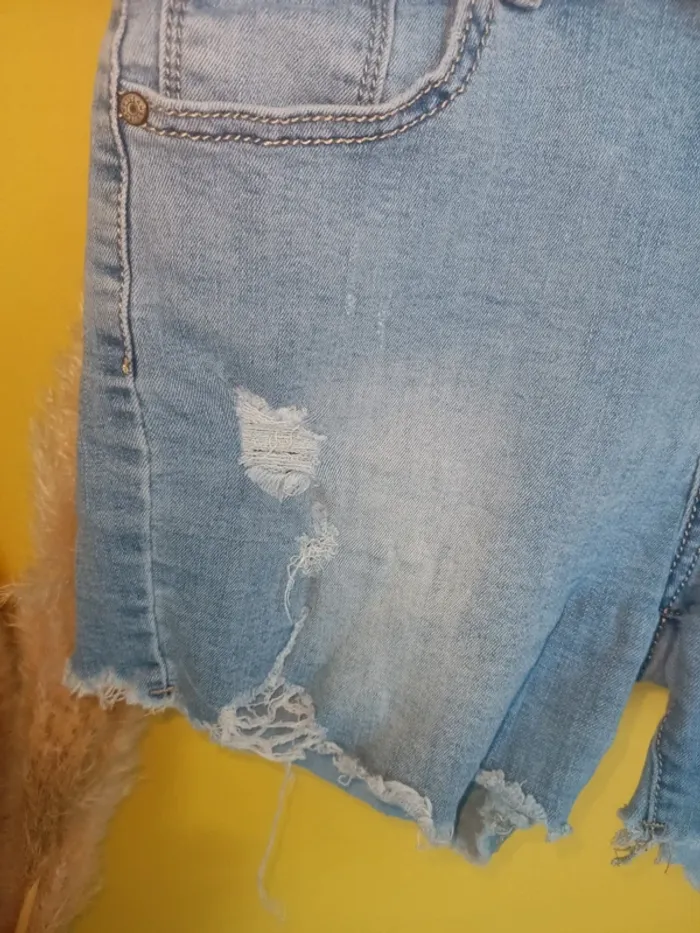 Short en jean effet déchiré taille XL - photo numéro 4