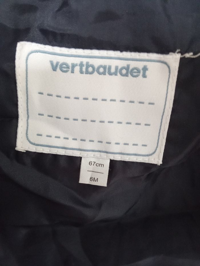 Veste, manteau , doudoune matelassée, bébé fille verbaudet 6 mois, bleu marine, motif,mi saison, été - photo numéro 7