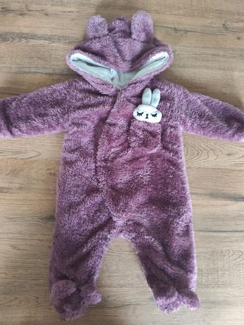 Combinaison avec capuche bébé 68cm 6/9 mois