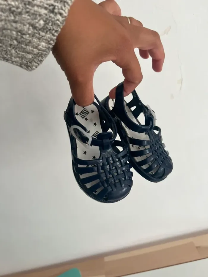 Sandales Méduse bébé – Taille 21 – Bleu marine - photo numéro 5