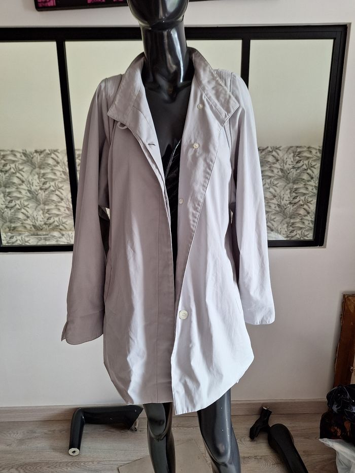 Trench vintage gris clair 40