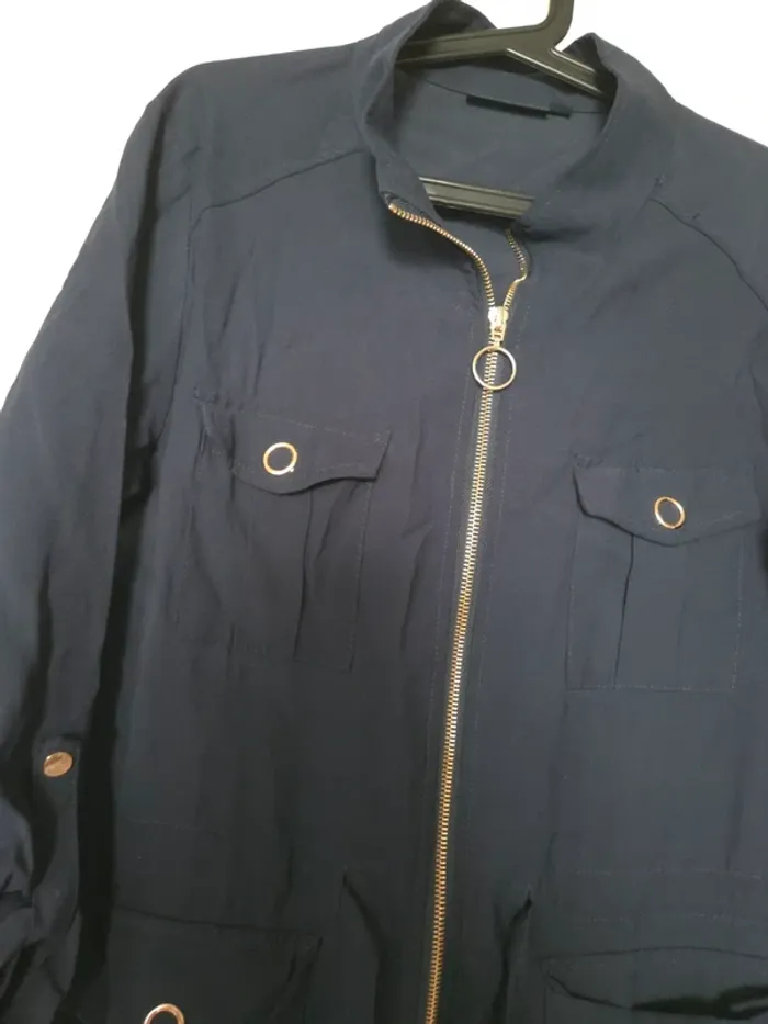 Veste saharienne bleu marine - photo numéro 2