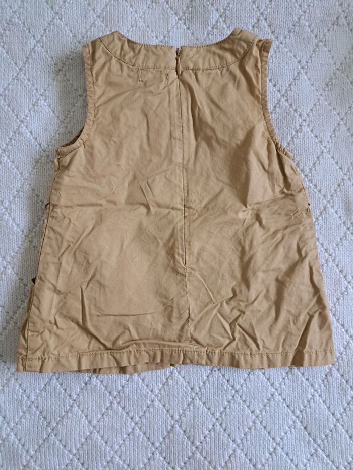 Robe grosses bretelles kaki Obaïbi fille 6 mois - photo numéro 4