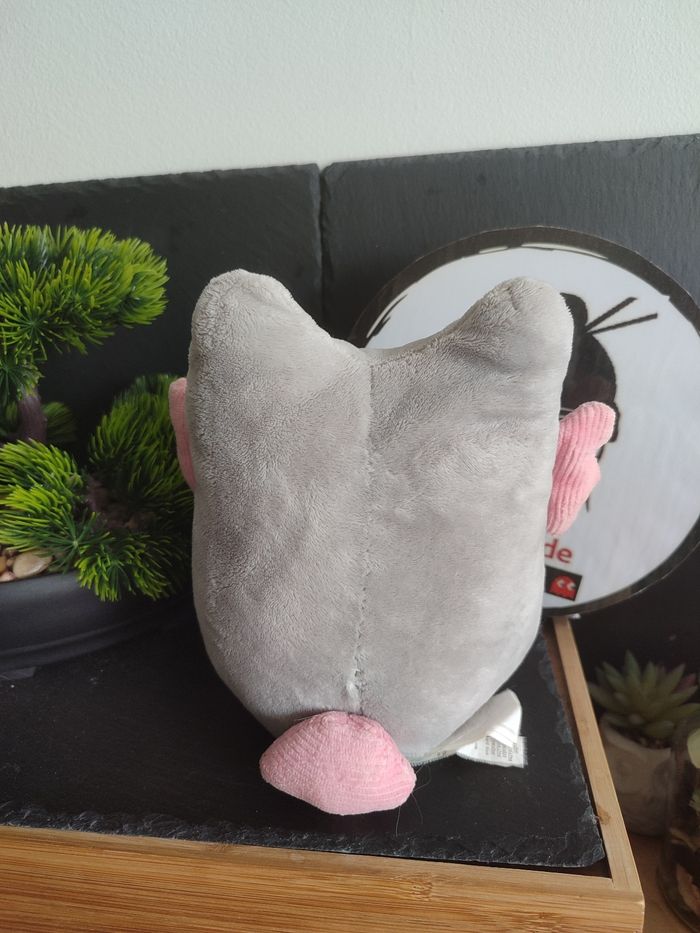 Doudou musical chouette hibou gris rose peluche obaïbi Okaïdi lune étoile PE145 - photo numéro 2