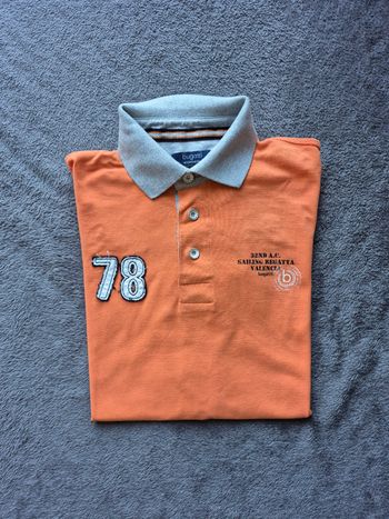 Polo bugatti orange taille M très bon état logo brodé.