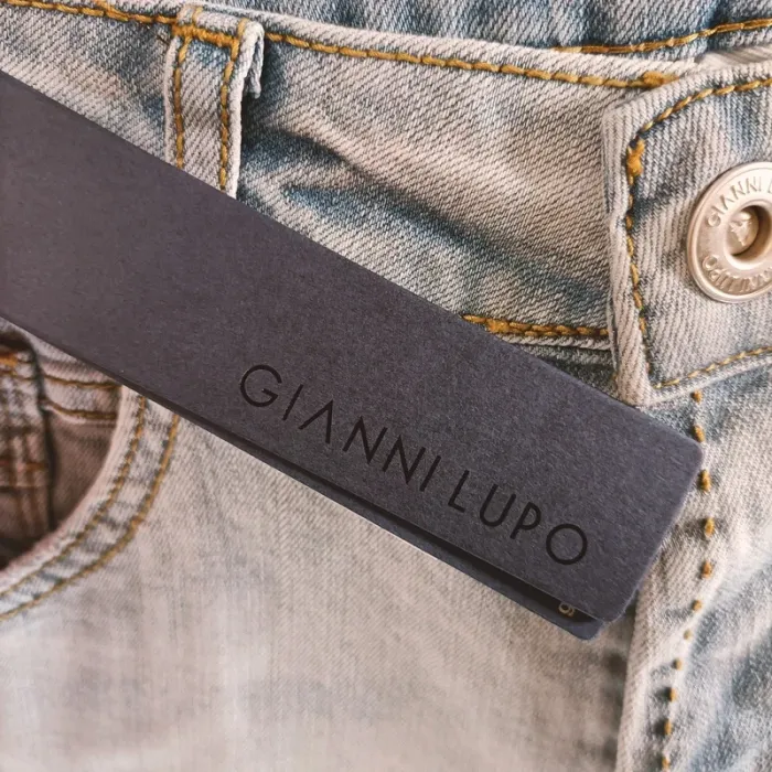 Short en jean clair Gianni Lupo - Taille 42 (XL) - A298 - photo numéro 4
