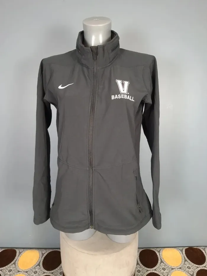 Veste a capuche vintage full zip nike femme taille M noire - brodé