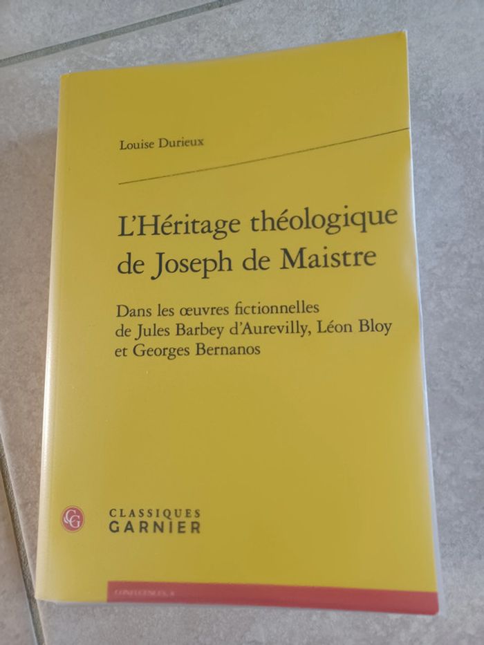 L'héritage théologique de Joseph de Maistre (Louise Durieux)